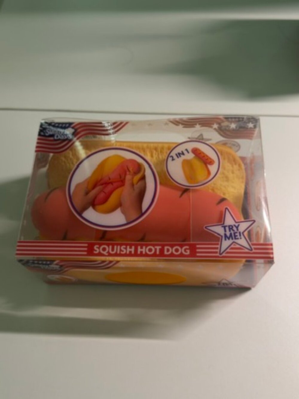 Toymendous Sunny Days Jumbo Hot Dog Squishy Fidget Squeeze Toy New